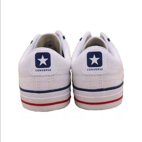 Converse Unisex Kids White All Star Sneaker Shoes - Picture 6 of 7